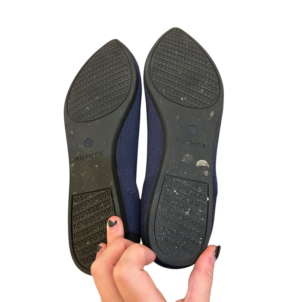 Rothy's The Point Women Maritime Navy Blue Luxury Flats 9.5 Minimalist Washable - Picture 3 of 5